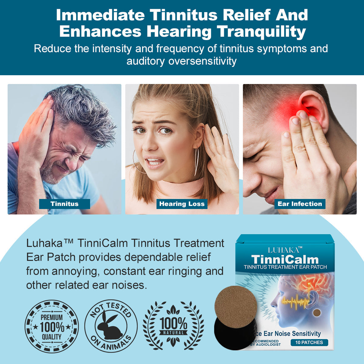 🔥New Year Offer🔥 Luhaka™ TinniCalm Tinnitus Treatment Ear Patch#