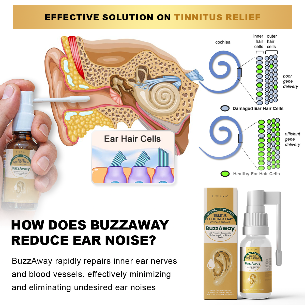 Luhaka™ BuzzAway Propolis Tinnitus Soothing Spray